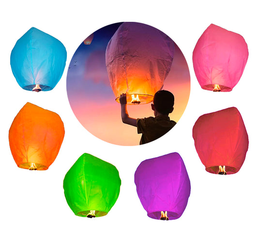 Globos de cantoya con cera, globo del deseo para fiestas 12 piezas