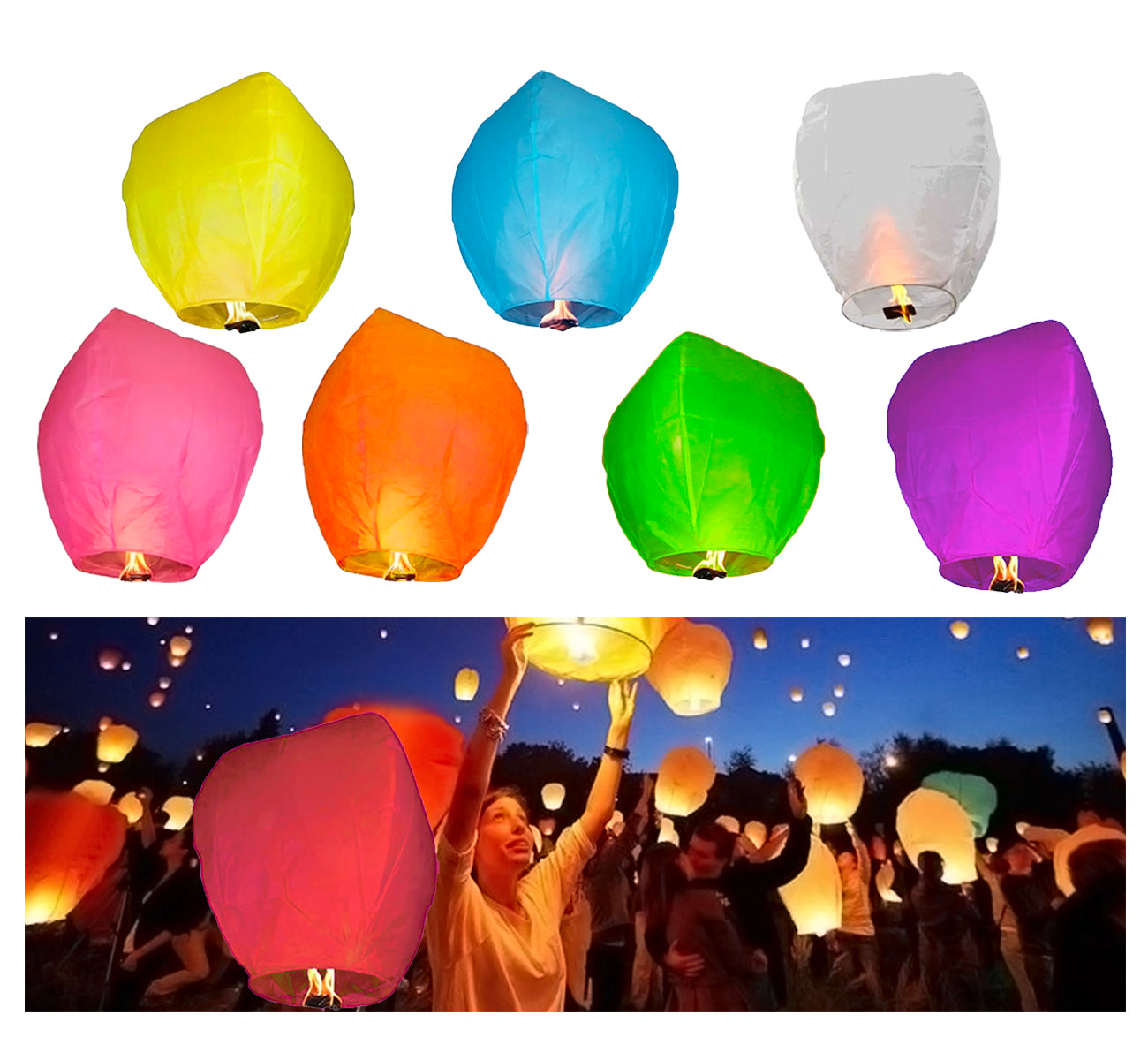 Globos de cantoya con cera, globo del deseo para fiestas 12 piezas
