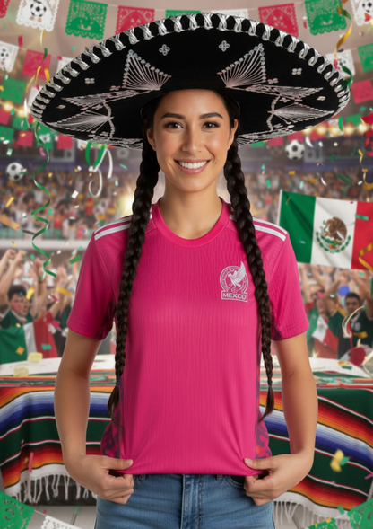 Playera Mujer Selección Mexicana 2026 Rosa Fushia