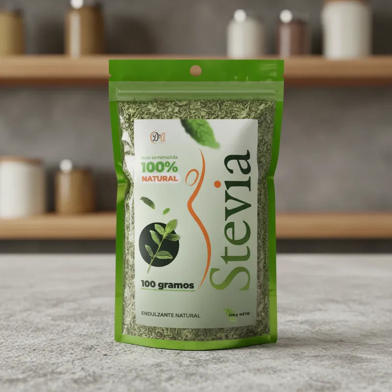 Hoja de Stevia semimolida, 100% Endulzante natural