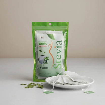 Endulzante natural Hoja de Stevia semimolida en sobres
