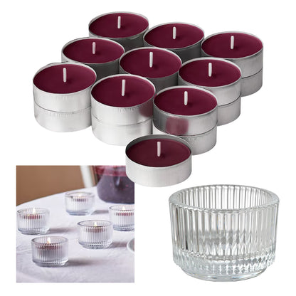30 Mini velas aromáticas de frutos rojos, perfumadas