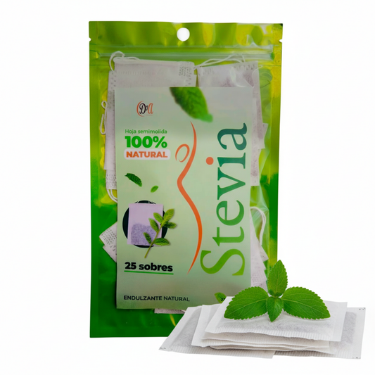 Endulzante natural Hoja de Stevia semimolida en sobres